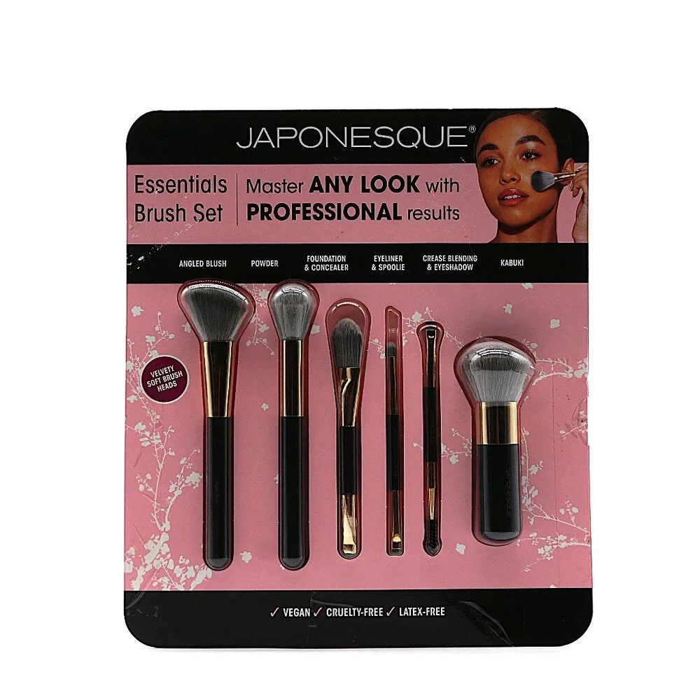 Japonesque 6-Piece Essentials‎ Makeup Brush Set NEW Open Box